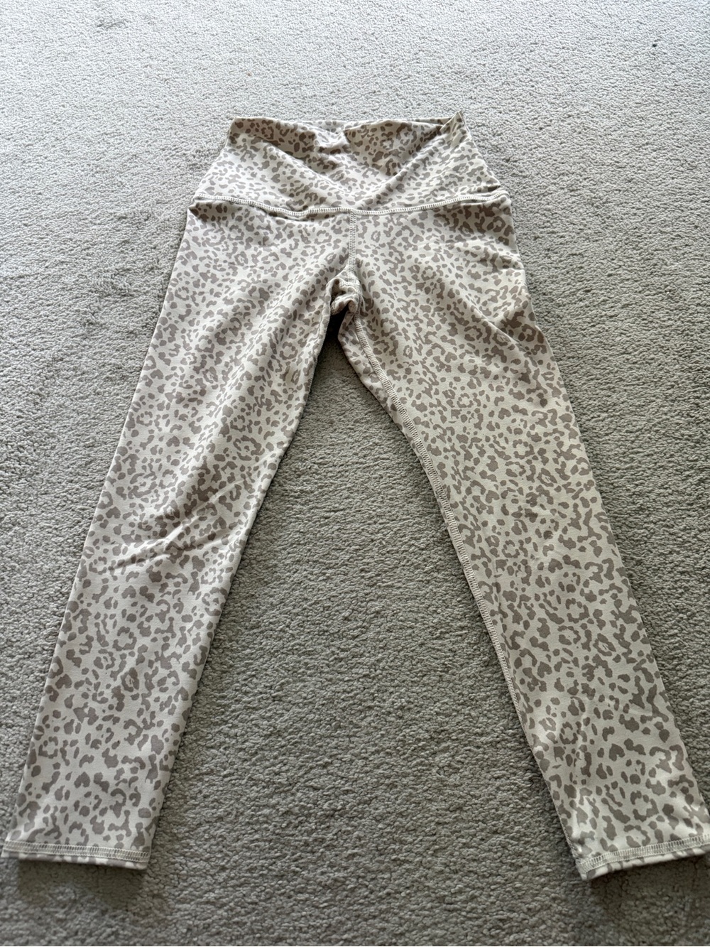 Evolution and Creation Mia Beige Leopard Print High-Waist Leggings